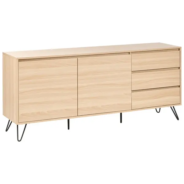Beliani SIDEBOARD se 2 dveřmi Světle hnědý Cardigan