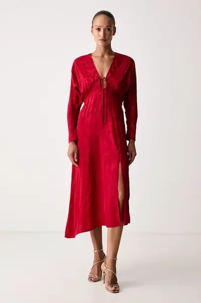 Zadig&Voltaire  asymetrické šaty hedvábné ROUNA