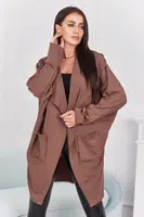 Pelerína s kapsami mocca