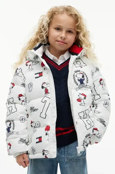 Tommy Hilfiger  prošívaná bunda dětská x Peanuts