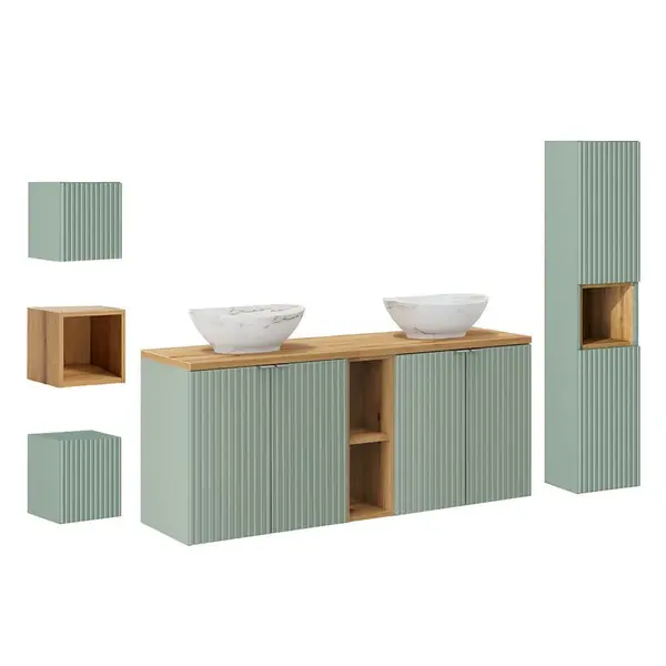 Petits-meubles DVOJUMYVADLO 140.4cm Jade Zelená a dřevo