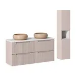 Petits-meubles KOUPELNOVÝ NÁBYTEK 120.4cm Riva 2er-Set Kašmír