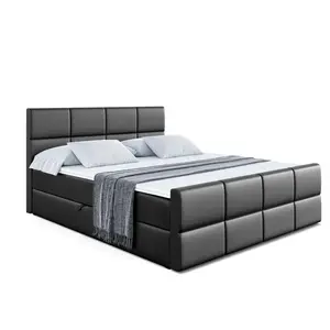 ALTDECOR AMERICKÁ postel ARDENI-Z – 160 × 200 cm – H4 – vysoce lesklá černá