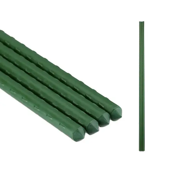 Relaxdays OPĚRNÉ TYČE Tmavě zelené ocel 10-ks 90 cm