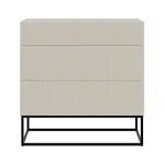 Selsey KOMODA Veldio šedobéžová s černým kovovým rámem 90 cm