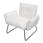 MCW LOUNGE KŘESLO BOUCLé Bílé
