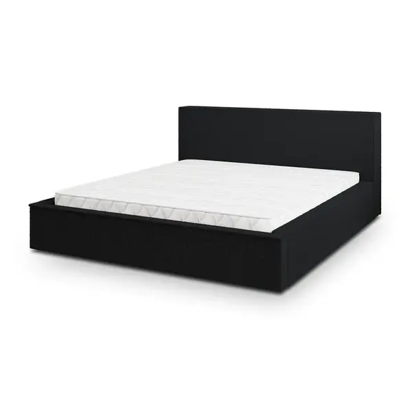 MASSENO ČALOUNĚNÁ Postel CELORA 200x200 cm Černá
