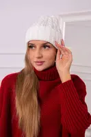 Kesi Ariana K299 ecru čepice s ohrnovacím lemem