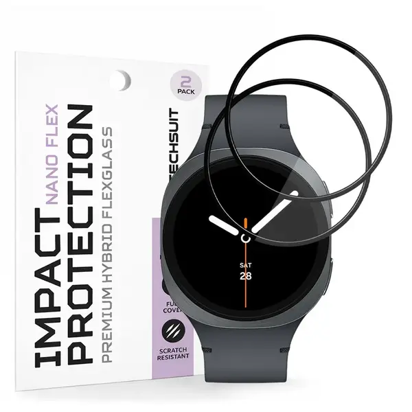 Techsuit Nano Flex, Samsung Galaxy Watch8 40mm, 2 kusy, černé