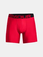 Under Armour Boxerky Tech 6in 2 Pack-RED - Pánské
