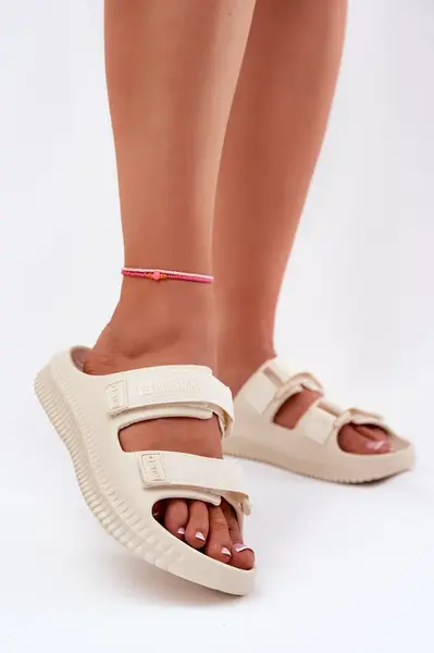 BIG STAR SHOES Dámské Pěnové Pantofle Se Suchými Zipy Big Star