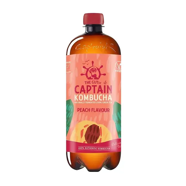 THE GUTSY CAPTAIN Kombucha broskev 1000 ml