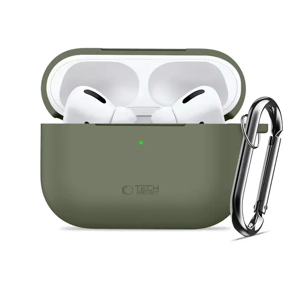 Tech-Protect Silikonové pouzdro, Apple AirPods Pro 3, zelené
