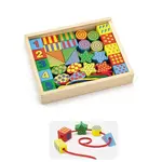 VIGA THREADING Dřevěná navlékací sada, mix, velikost