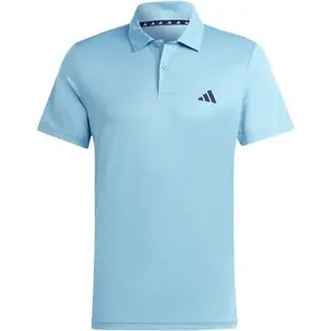 adidas TRAIN ESSENTIALS BASE POLO Pánské polo triko, světle modrá, velikost
