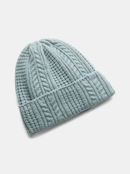 Dámská čepice Under Armour W Halftime Cable Knit Beanie-GRN - Dámské