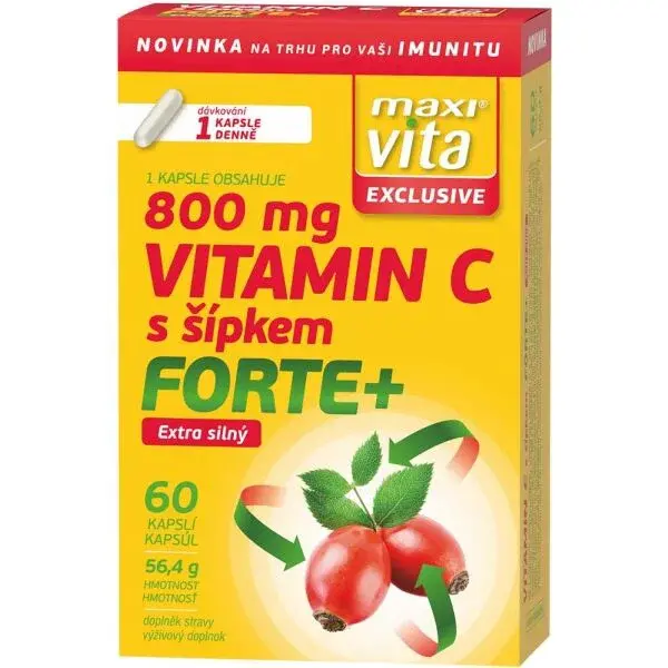 VITAR MAXI VITA EXCLUSIVE VITAMIN C 800MG 60CPS. BLISTR Doplněk stravy, , velikost