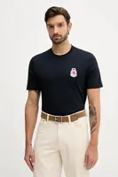 Bavlněné tričko Tommy Hilfiger pánské, tmavomodrá barva, s aplikací, MW0MW40024