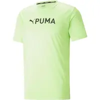 Puma FIT LOGO GRAPHIC TEE Pánské sportovní triko, světle zelená, velikost