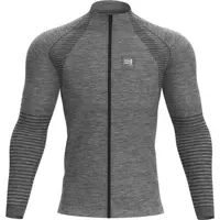 Compressport SEAMLESS ZIP SWEATSHIRT Pánska športová mikina, sivá, veľkosť
