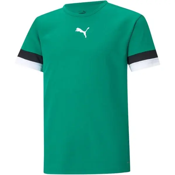 Puma TEAMRISE JERSEY JR Detské tričko, zelená, veľkosť