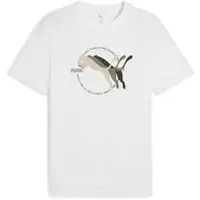 Puma GRAPHIC MULTIPLE CAT LOGO TEE Pánske tričko, biela, veľkosť