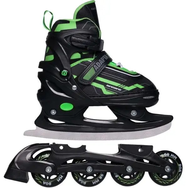 Arcore ADAPTA 2IN1 Chlapčenské in-line a ľadové korčule v jednom, čierna, veľkosť
