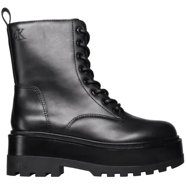 Calvin Klein FLATFORM HIGH LACE UP Dámska členková obuv, čierna, veľkosť
