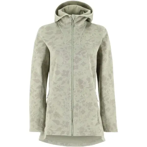 KARI TRAA SANNE OUTDOOR FLEECE Dámska predĺžená mikina, svetlo zelená, veľkosť