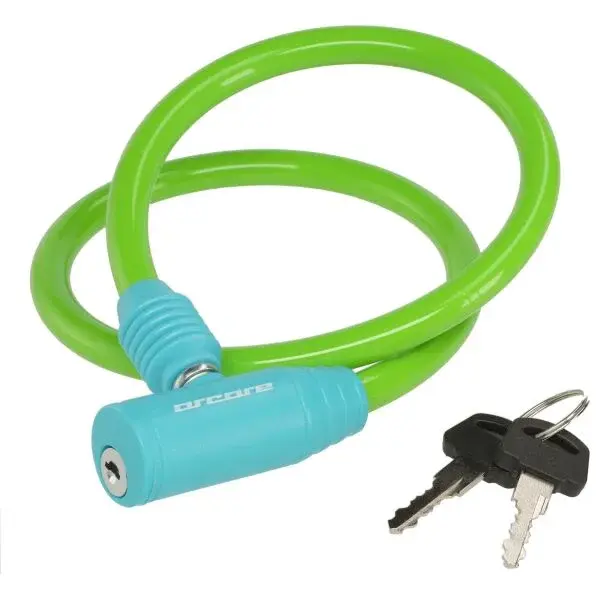 Arcore AL-1 Káblový zámok na bicykel, zelená, veľkosť