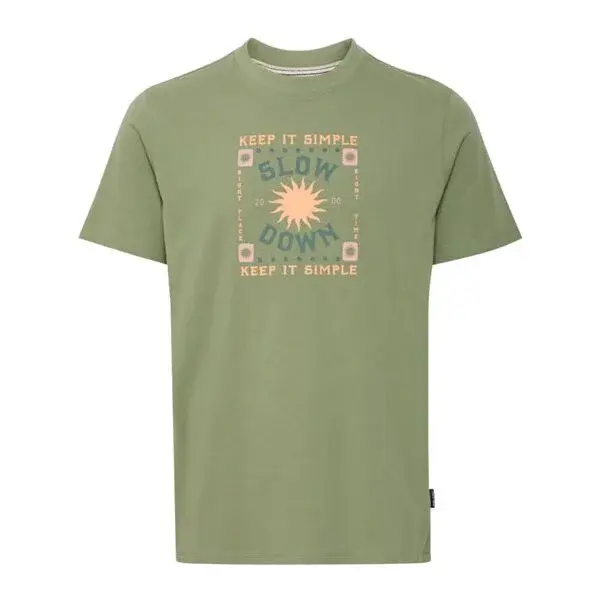 BLEND BHJOEY Pánske tričko, khaki, veľkosť