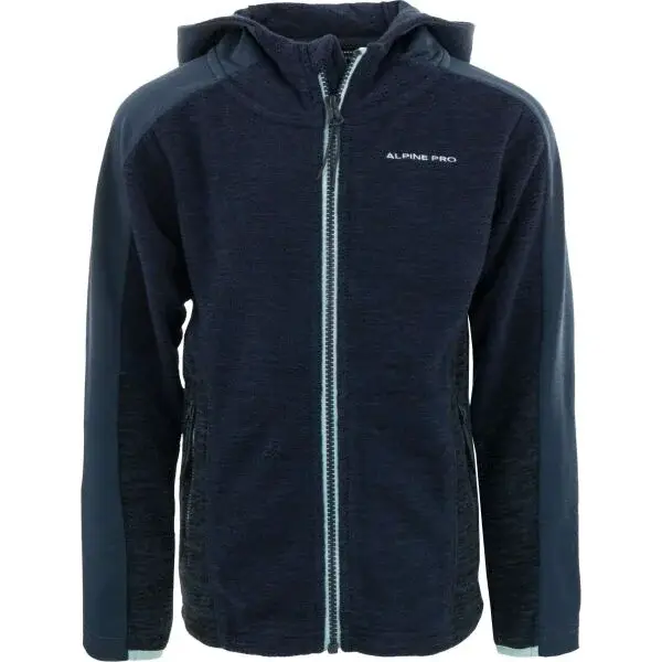 ALPINE PRO OKILO Detská outdoorová mikina, modrá, veľkosť 116-122