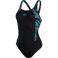 Speedo HYPER BOOM SPLICE MUSCLEBACK Dámske jednodielne športové plavky, čierna, veľkosť