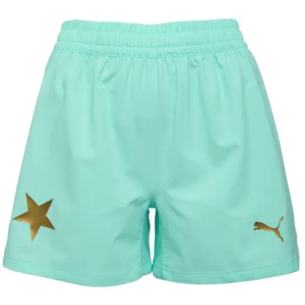 Puma SKS PROMO Dámske futbalové šortky, svetlo zelená, veľkosť