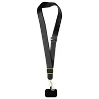 Popruh Guess Crossbody nylon 4G Charm, černá