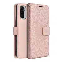 Flipové pouzdro MEZZO Book case pro Xiaomi Redmi Note 10 5G / Poco M3 Pro / Poco M3 Pro 5G, mandala rose gold