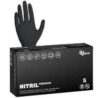 Silné nitrilové rukavice Espeon Nitril Premium - 100 ks, černé, velikost S (100025) + dárek zdarma