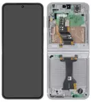 LCD display + dotyková deska + přední kryt pro Samsung Galaxy Z Flip6 5G, white (Service Pack)