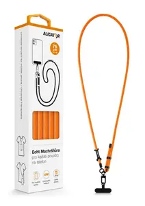 Univerzální šňůrka pro mobilní telefon Aligator Echt Machršňůra, neonově oranžová