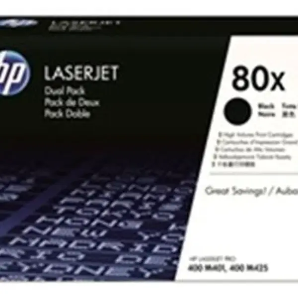 HP 80X CF280XD dvojbalení černý (black) originální toner
