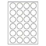 Samolepicí etikety 45 mm, 24 etiket, A4, 100 listů, kulaté