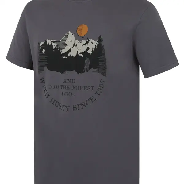 Husky Tee Moon M S, dark grey Pánské bavlněné triko