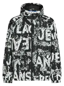 KARL LAGERFELD JEANS Prechodná bunda  čierna / biela