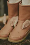 Detské zimné kožené topánky Donsje Wadudu Exclusive Boots Fluffy Bunny