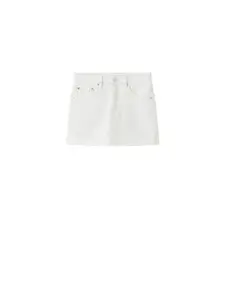MANGO Sukňa 'RICA'  biely denim