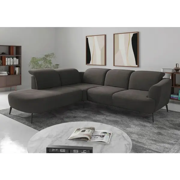Sit & More ROHOVÁ SEDAČKA, textil, barvy grafitu