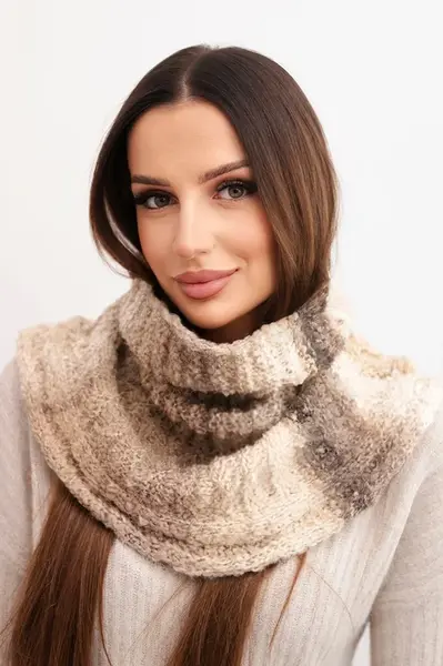 Dámská zimní roláková šála Kesi KN21 béžová
