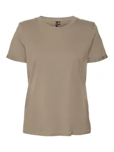 VERO MODA Tričko 'VMPaula'  tmavobéžová