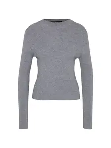 Vero Moda Petite Sveter 'VMNANCY'  sivá melírovaná