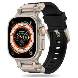 Tech-Protect Delta Pro remienok na Apple Watch 44/45/49mm, black / titanium